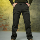 Утепленные мужские брюки Intruder Peak Softshell с 6-ю карманами / Плотные Брюки на флисе хаки размер XXL - изображение 1