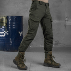 Мужские крепкие Брюки Kayman с накладными карманами / Плотные Брюки коттон олива размер S - изображение 2