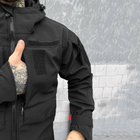 Чоловіча куртка Softshell з підкладкою OmniHeat / Зимовий верхній одяг з липучками під шеврони чорний розмір L - зображення 4