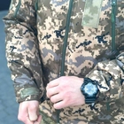 Мужская Демисезонная Куртка Soft Shell на Флисе с прорезиненными замками пиксель размер 3XL - изображение 8