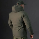 Мужская зимняя Куртка Thermo-Loft на флисе с Липучками под шевроны олива размер L - изображение 5