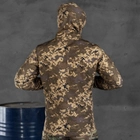 Осіння чоловіча Куртка з капюшоном Softshell на флісі піксель розмір S - зображення 3