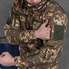 Осіння чоловіча Куртка з капюшоном Softshell на флісі піксель розмір S - зображення 6