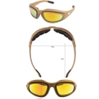 Защитные очки Daisy C5 с четырьмя сменными линзами и чехлом койот размер универсальный - изображение 4