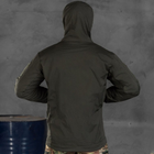 Чоловіча утеплена Куртка Soft Shell з капюшоном у кольорі хакі розмір S - зображення 3