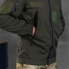 Чоловіча утеплена Куртка Soft Shell з капюшоном у кольорі хакі розмір S - зображення 4