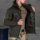 Чоловіча утеплена Куртка Soft Shell з капюшоном у кольорі хакі розмір L - зображення 1
