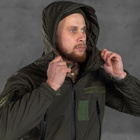 Чоловіча утеплена Куртка Soft Shell з капюшоном у кольорі хакі розмір M - зображення 7