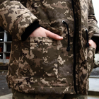 Мужская зимняя Куртка с капюшоном на синтепоне / Парк пиксель размер 2XL - изображение 6