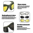 Защитные очки Daisy C5 с четырьмя сменными линзами и чехлом олива размер универсальный - изображение 5
