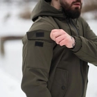 Мужская демисезонная Куртка Intruder SoftShell с капюшоном хаки размер XL - изображение 7