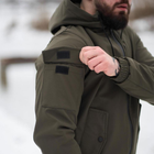 Мужская демисезонная Куртка Intruder SoftShell с капюшоном хаки размер S - изображение 7