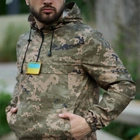 Мужской Анорак Intruder Terra с шевроном в виде флага Украины / Ветровка с капюшоном пиксель размер 3XL - изображение 4