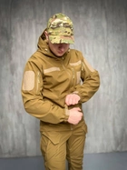 Тактичний костюм вітро-вологозахисний Softshell весна, Тактична форма весна/осінь Койот 50 - изображение 6