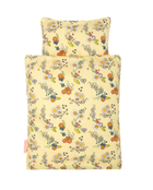 Pościel do łóżeczka dla lalek Smallstuff Kwiatowy ogród Żółty 30 cm (5712352086162) - obraz 1