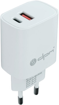 Ładowarka sieciowa DPM 2 x USB (A+C) QuickCharge biała (5906881212646) - obraz 1