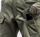 Брюки, штаны тактические, утепленные SoftShell IX7 olive Размер XL - изображение 6