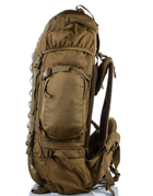 Тактический туристический каркасный походный рюкзак Over Earth на 80 литров coyote - изображение 2