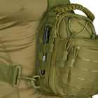 Тактическая универсальная однолямочная сумка Camotec Adapt Олива - изображение 7
