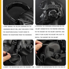 Крепление для активных наушников на каску, шлем Fast чебурашка Wosport HD-ACC-08 Black - изображение 7
