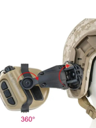 Кріплення для активних навушників на каску, шолом Fast чебурашка Wosport HD-ACC-08 Black - зображення 10