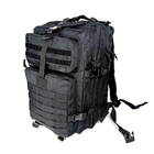 Рюкзак тактический MOLLE 45 литров Чёрный - изображение 1