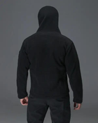 Кофта флисовая мужская Unbreak с карманами и капюшоном Черная L - изображение 10