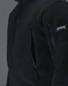 Кофта флисовая мужская Unbreak с карманами и капюшоном Черная XXL - изображение 4