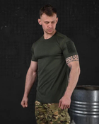 Тактическая мужская потоотводящая футболка S олива (85654) - изображение 2