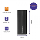 Kieszeń zewnętrzna Qoltec NV2270 enclosure for drive M.2 SSD NVMe USB Type-C Black - obraz 3