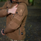 Мужская Флисовая Куртка с капюшоном койот размер S - изображение 7
