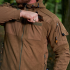 Мужская Флисовая Куртка с капюшоном койот размер S - изображение 8