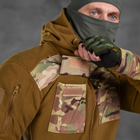 Мужская Флисовая Куртка "Battle combo" с вставками SoftShell койот размер M - изображение 7