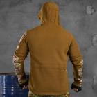 Мужская Флисовая Куртка "Battle combo" с вставками SoftShell койот размер S - изображение 4