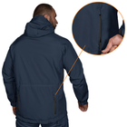 Мужская Куртка Camotec Stalker SoftShell на микрофлисе темно-синяя / Демисезонная верхняя одежда размер S - изображение 3