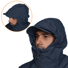 Мужская Куртка Camotec Stalker SoftShell на микрофлисе темно-синяя / Демисезонная верхняя одежда размер S - изображение 4