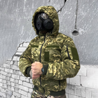 Мужская зимняя куртка "Logos-Tac" с мехом шиншиллы / Теплая верхняя одежда Rip-Stop пиксель размер S - изображение 2