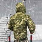 Мужская зимняя куртка "Logos-Tac" с мехом шиншиллы / Теплая верхняя одежда Rip-Stop пиксель размер S - изображение 3