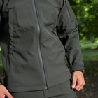 Мужская демисезонная куртка Softshell на флисе хаки / Водоотталкивающая верхняя одежда размер S - изображение 5