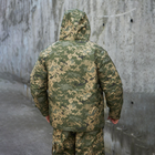 Мужская зимняя куртка до -20 С с синтепоновым утеплителем / Влагозащищенный мембранный Бушлат пиксель размер L - изображение 3