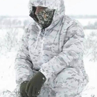 Зимовий маскувальний костюм "ALPINE" / Маскхалат білий мультикам / Комплект куртка + штани розмір універсальний - зображення 2