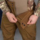 Чоловічі Штани "Leon" Softshell з кишенями на блискавках койот розмір S - зображення 7