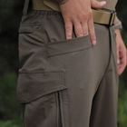 Мужские влагозащищенные брюки с карманами олива размер XL - изображение 5