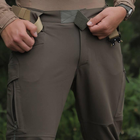 Чоловічі вологозахищені штани з кишенями олива розмір S - зображення 4