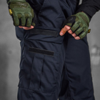 Чоловічі щільні Штани з Накладними кишенями / Міцні Брюки ріп-стоп сині розмір 3XL - зображення 5