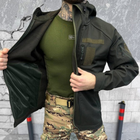 Мужская зимняя куртка SoftShell на флисе олива размер 2XL - изображение 4