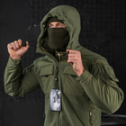 Чоловіча флісова Куртка із вставками Softshell олива розмір 2XL - зображення 5