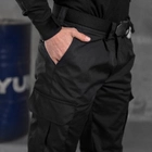 Мужской костюм 3в1 "Squad Black" Rip-Stop / Форма убакс + брюки + бейсболка черная размер M - изображение 6