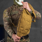 Бананка "Waist Kombat Tactical" Tac-Poly 700D с вместительными отделениями / Поясная сумка койот 35 х 17 х 14 - изображение 8