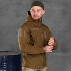 Демисезонная Мужская Куртка "Leon" Softshell с липучками под шевроны койот размер L - изображение 2